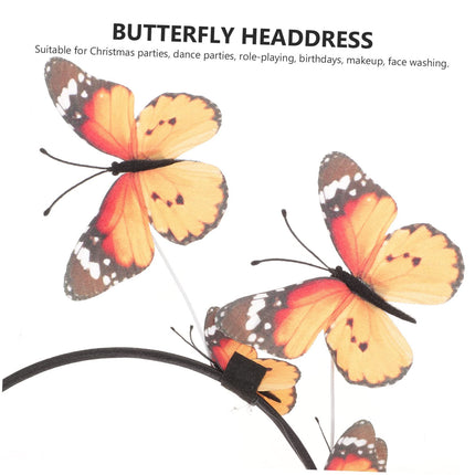 FOMIYES 1pc Orange Butterfly Hair Hoop for Girls Headband Chic Design for Parties Cosplay and Daily Wear