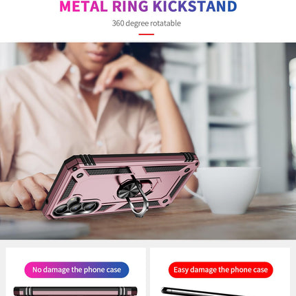 CQUIK Phone Case for Samsung Galaxy S23 FE 5G Case with Ring Stand Magnetic Kickstand for Samsung Galaxy S23 S23 FE