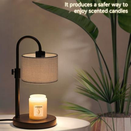 FINCMY Candle Warmer Lamp with Timer, Dimmable Candle Wax Warmer Electric Candle Warmer with Replacement Bulbs, Bedroom Home Decor Compatible with Various Candles (Gray-Upgraded)