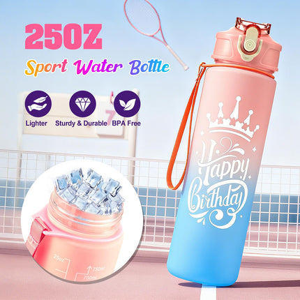 Happy Birthday Cards with Musical LED Lights Blowable Birthday Cake,Water Bottle,Jewelry,Christmas Gifts Box for Daughter Niece Granddaughter (10 PCS)
