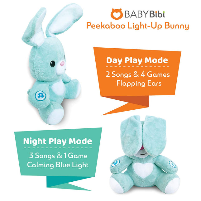 Easter Bunny Stuffed Animal - Interactive Soft Plush Peekaboo Bunny, 16 Inches Tall - Peek a Boo Easter Toy for Ages 6 Months to 5 Years Old