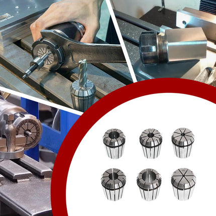 findmall 6Pcs ER32 Accuracy Spring Collet Set 1/8-3/4 for CNC Milling Lathe Tool and Work-Holding Engraving Machine
