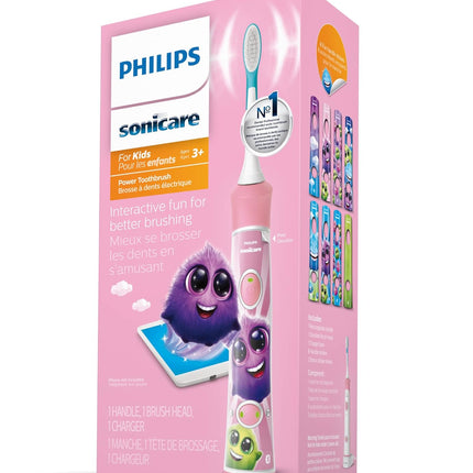 Philips Sonicare for Kids Pink Rechargeable Electric Toothbrush, HX6351/41