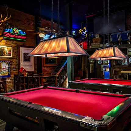 Wellmet Tiffany Style Pool Table Lamp Hanging, Billiards Light for Game Room 7' 8' 9' Pool Table, 3-Light Vintage Chandelier Lighting Fixture for Snooker Man Cave Club Kitchen Island Bar #C7