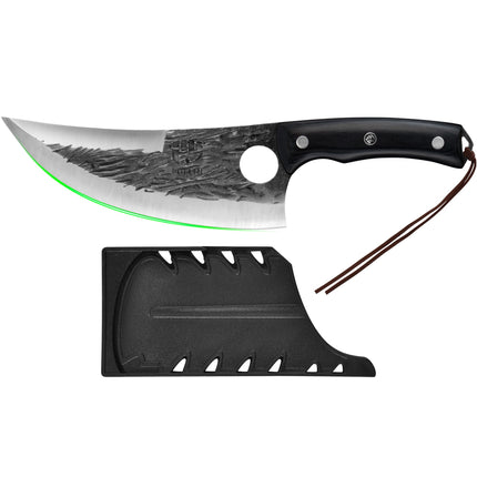 FULLHI Carbon Steel Forged Kitchen Slicing Knife with Guard,X004DGSQUJ