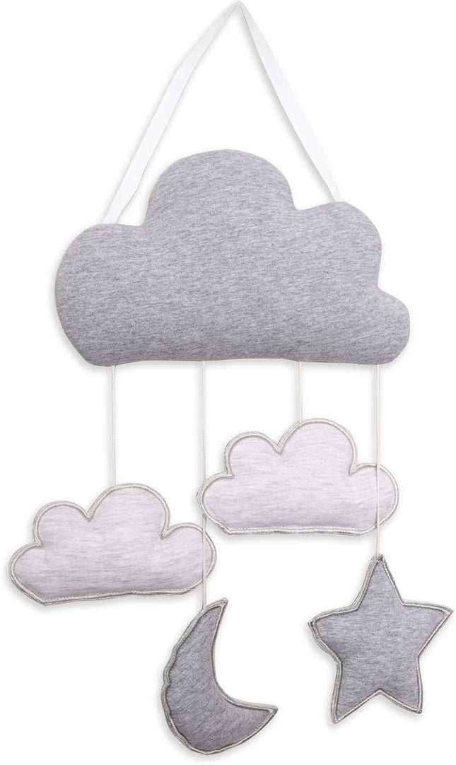 Baby’s First by Nemcor Baby Nursery Wall Hanging, Cute Decoration for Unisex Gender Neutral Infant Baby Kids Bedroom Wall Décor Art, Grey and White