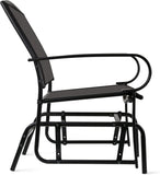 Amazon Basics Outdoor Patio Textilene Glider Chair - Set of 2, Black, 30.3"D x 24.21"W x 36.2"H