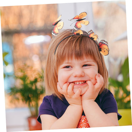 FOMIYES 1pc Orange Butterfly Hair Hoop for Girls Headband Chic Design for Parties Cosplay and Daily Wear