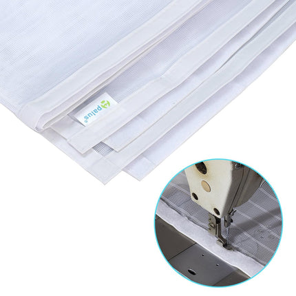 Apalus 36x83 inch Mesh Curtain Magnetic Screen Door, Magnetic Top-to-Bottom Seal Snaps Shuts Automatically, Keep Fresh Air in, WHITE BF003