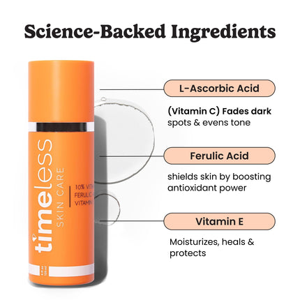 Timeless Vitamin C Plus E 10 Percent Ferulic Acid Serum Serum, 4fl oz/120ml