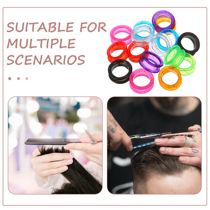 NOLITOY 16Pcs Silicone Finger Rings for Hairdressing and Pet Grooming Soft Non-Slip Finger Protectors for Comfortable Shears Grip and Callus Prevention