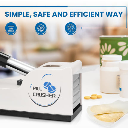 Blosail Pill Crusher, Crushes Pills to Fine Powder with 100 Pouches