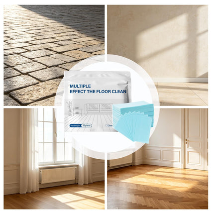 30-Piece Dissolvable Mopping Sheets | Floor Cleaning Tablets Multi-Surfaces Cleaner - for Tile Household Rental House Bedroom Office Entryway Apartment Kitchen