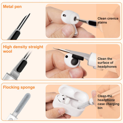 Link Dream Ear Tips for AirPods Pro 3 Replacement Eartips Silicon Ear Buds Tips with Portable Storage Box White 5 Pairs (XXS/XS/S/M/L Tips+ Cleaner Pen)