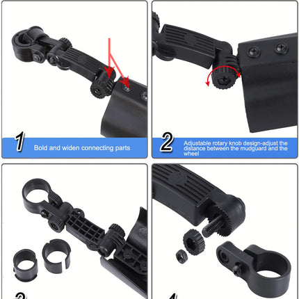 Bike Fenders Front and Rear Adjustable Easy to Install Fit for 20"/22"/24"/26"/700cc MTB BMX Mountain Road Bicycle OVTSPO