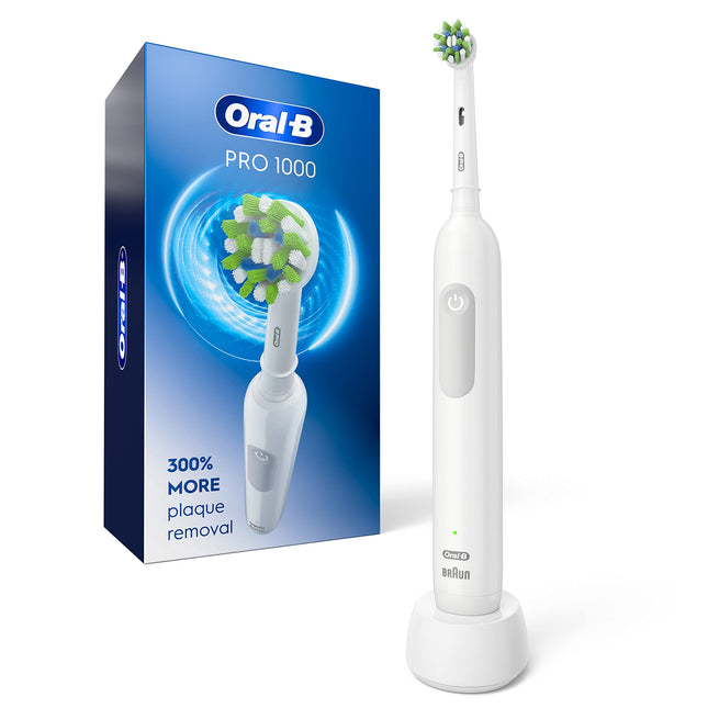 Oral-B Pro 1000 Electric Toothbrush, White, Rechargeable Power Toothbrush