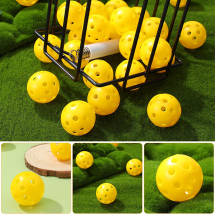 Ounona 24pcs Practice Golf Balls, Hollow Airflow Practice Golf Training Balls, Plastic Training Driving Range for Home Outdoor Indoor Games