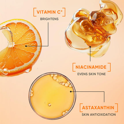 MOOYAM Vitamin C Serum for Face, Niacinamide Serum & Carotene, Improve Appearance of Dark Spots, Tone, For All Skin Types, 30ml