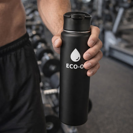 ECO-O Insulated Stainless Steel Water Bottle – 500 ml | 24h Cold / 12h Hot | Leak-Proof, BPA-Free & Dishwasher Safe | Designed in Canada
