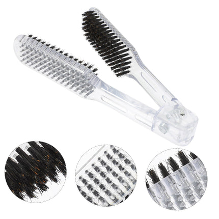 Hair Straightener Comb V Shaped Abs Clamp Brush for Women, CLEAR