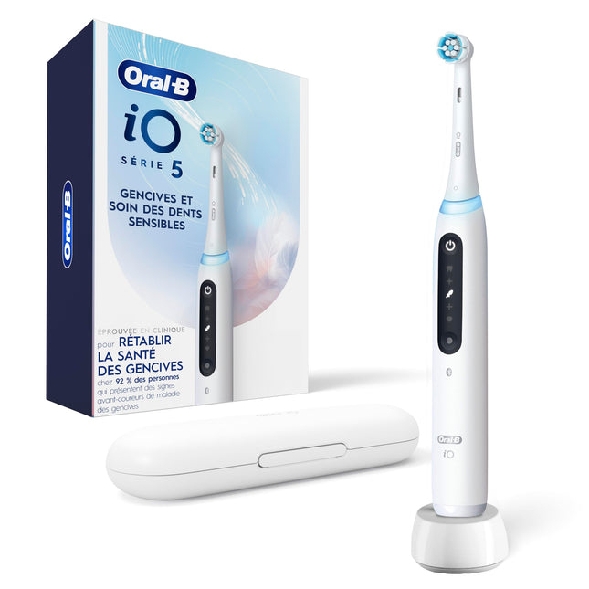 Oral-B iO Series 5 Gum & Sensitive Care Electric Toothbrush with (1) Brush Head, Rechargeable, White