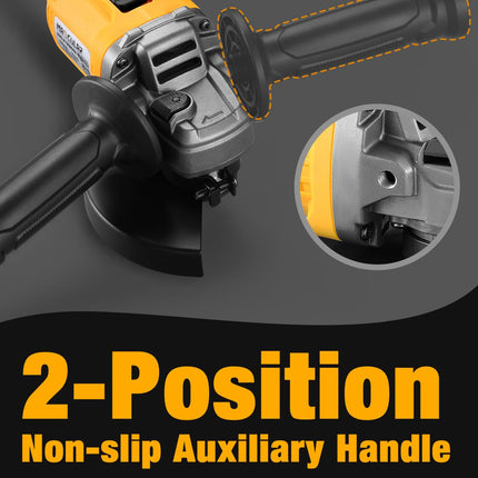 MAXCULAR Angle Grinder Cordless Compatible with DEWALT, 8500 RPM Brushless Power Motor, 4-1/2-Inch to 5-Inch, 3 Variable Speeds Power Grinder Tool for Cutting, Grinding, Polishing TOOL ONLY