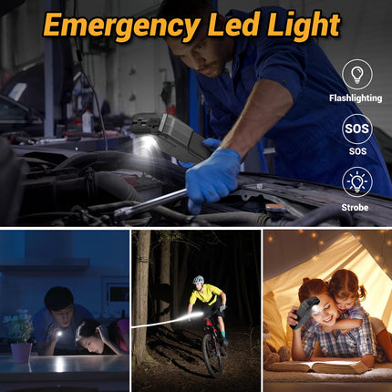 Car Battery Jump Starter 4000A Peak, 12V Jump Starter Battery Pack for Up to 8L Gas/5L Diesel, Battery Booster Jump Box, Power Bank USB QC3.0 Outputs Portable Charger (4000A-Gray)