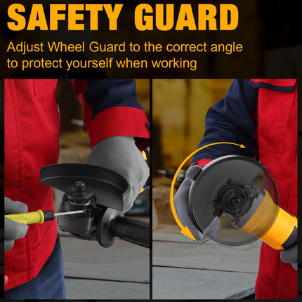 MAXCULAR Angle Grinder Cordless Compatible with DEWALT, 8500 RPM Brushless Power Motor, 4-1/2-Inch to 5-Inch, 3 Variable Speeds Power Grinder Tool for Cutting, Grinding, Polishing TOOL ONLY