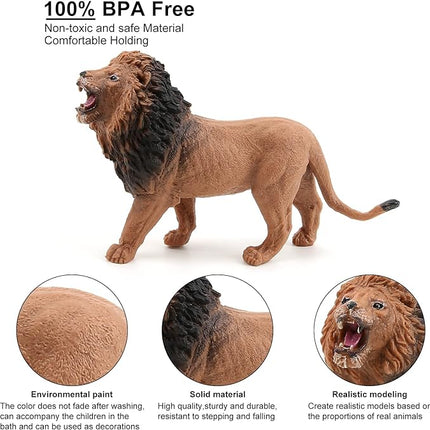 Aomola 24PCS Plastic Animal Toy Figure with Activity Play mat and Trees,Realistic Animal Figurines playset,Educational Jungle Toy Birthday Gift T18