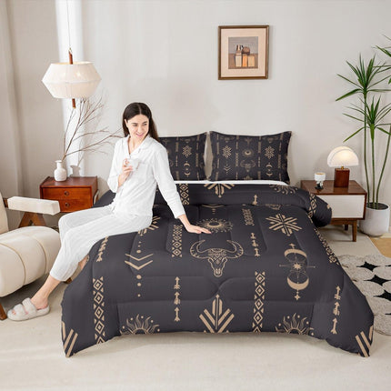 Feelyou Western Aztec Comforter Set King Size Kids Southwestern Geometric