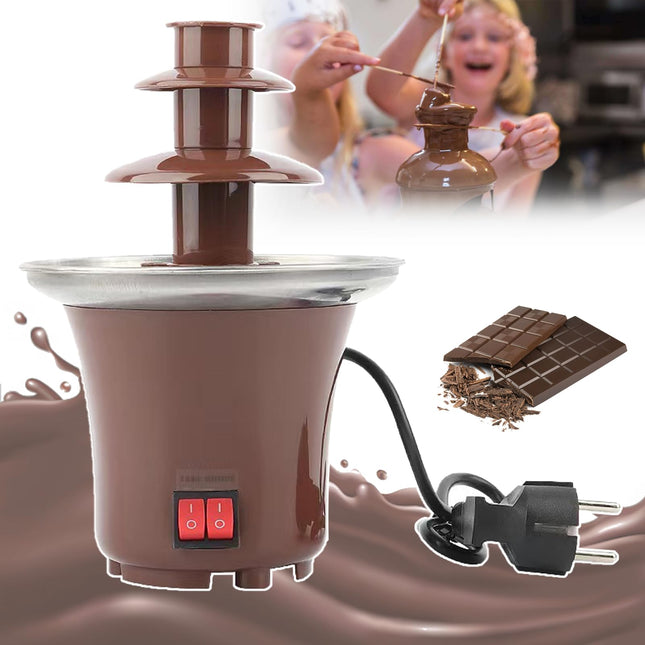JINEKU 3-Tier Electric Chocolate Fountain Waterfall Machine,  Chocolate Melting Tower