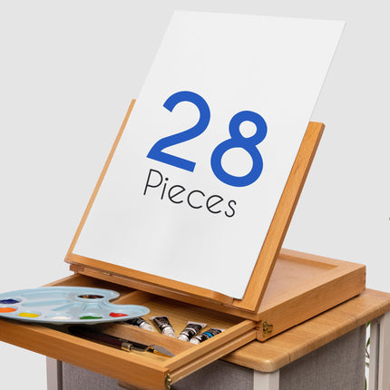 28 Canvases for Painting - Multisize Set, 5x7, 8x10, 9x12, 12x16 - White Canvas Boards -100% Cotton, 280 GSM and Acid-free