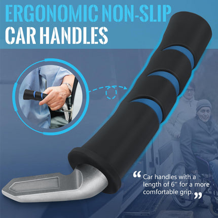 Milifox Car Door Handle Assist for Elderly, Portable Car Handle Support, Car Grip Handle to Help Get Out of Car for Seniors Handicap, 2 Pcs