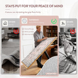 Lahome Boho Pink Area Rug 3x5', Floral Kids Rugs for Girls Room Bedroom Playroom, Washable Non Slip Flower Bathroom Mat Carpet for Nursery Entryway Bedside Indoor Floor Home Decor, Peach