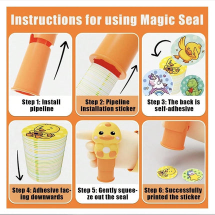 Jashgop Kids Sticker Stamp Activity Kit | Magical Sticker Stamper Book with 100+ Reusable Stickers | Creative Arts & Crafts Travel Toy for Toddlers, Girls & Boys.(Pack of 1, Multi Design)