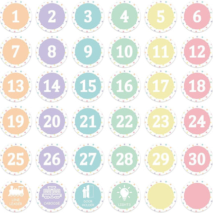 36PCS Floor Number Stickers for Classroom Lining up,4" Classroom Floor Self Adhesive Stickers Line up Number Spot Markers Decals for Back to School Kindergarten Preschool Elementary Supplie