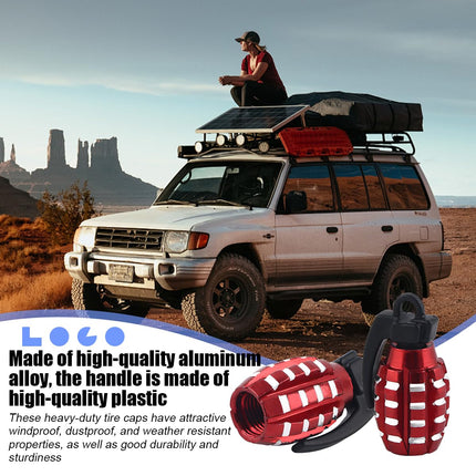 TSUGAMI 4PCS Aluminum Corrosion Resistant Vehicle Tyre Valve Stem Car Covers, Airproof Seal Heavy-Duty Automotive Exterior Protection, Universal for SUVs, Trucks, RVs