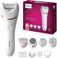 (New Open)Philips Epilator Series 8000, Wet & Dry Epilator for Legs, Body & Feet, BRE740/14