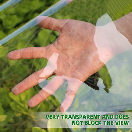 Clear Tarps Heavy Duty Waterproof, 15Mil Transparent PVC Vinyl Tarpaulin with Grommets, Ropes, Reinforced Edge, Tear-Resistant, Anti-UV for Greenhouse, Patio, Garden, Porch, Pavilion, Outdoor