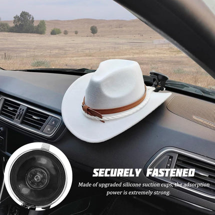 TSUGAMI Hat Mounts for Car, Vehicles Cowboy Hat Handmade Rope Holder Rack with Suction Cup for Dash Seat, Automotive Interior Hanger Accessories, Universal for SUV, Truck, RV