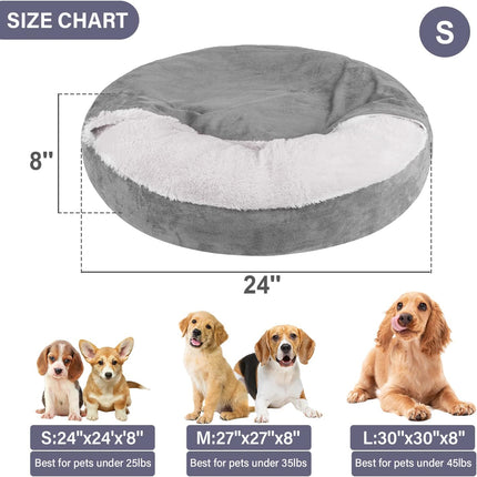 MICOOYO Cozy Cave Dog Cat Bed, Small