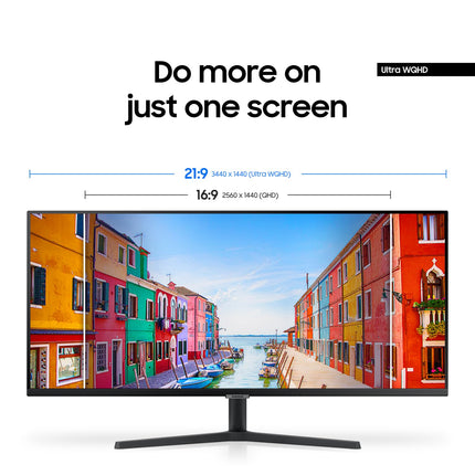 Samsung 34-inch QHD Black 100Hz 5ms LED FreeSync High Resolution Monitor (LS34C50DGANXZA) -K