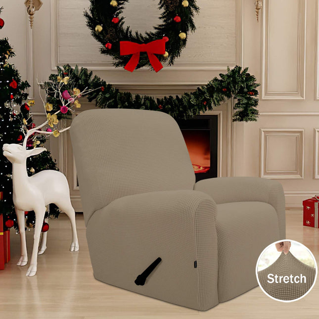 Easy-Going Recliner Stretch Sofa Slipcover Sofa Cover Furniture Protector Couch Soft, Natural