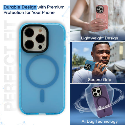 bubo Magnetic Jelly Matte TPU-PC Hybrid, Shockproof & Drop-Absorbent, Scratch-Resistant Phone Case for iPhone 16 Plus, Blue