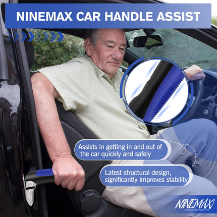 NINEMAX Portable 2pcs of Car Door Handle Assist, Travel Auto Cane Grab Handle Support, Helper Handy Bar Assistant for Senior