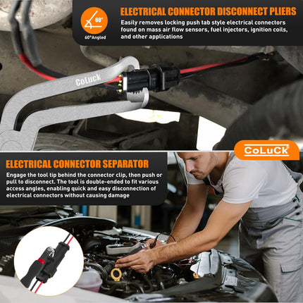 CoLuck 3 PACK Automotive Electrical Disconnect Connector Pliers Removal Tools
