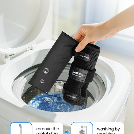 ONLYCARE Carpal Tunnel Wrist Brace Fit Right Hand, Adjustable Wrist Wraps Night Support, Metal Splint Stabilizer Relief Pain for Women Men, Hand Brace for Sprain, Arthritis, Tendonitis (Medium)