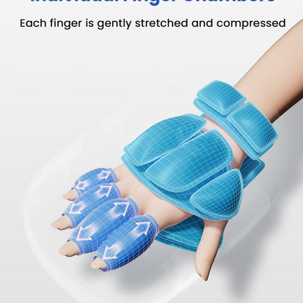PUBOO Heated Hand Relaxer with Airbag Support, Full Hand & Wrist Coverage, Finger Comfort Chambers, LED Display, 4 Modes, 5 Intensities, 3 heating for Daily Relaxation, Mothers Day Gifts for Women Girls
