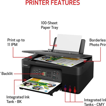 Canon PIXMA G3270 Wireless MegaTank All-in-One Printer - White