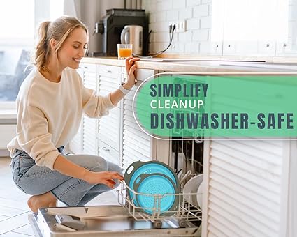 Colander Set - 2 Collapsible Colanders (Strainers) Set by Comfify - Includes 2 Folding Strainers Sizes 8" - 2 Quart and 9.5" - 3 Quart Red or Blue